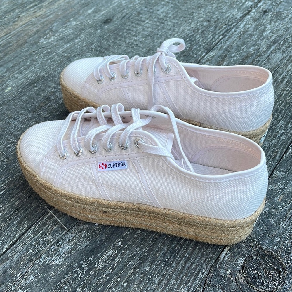 Superga Size 8 brand new canvas platform sneakers